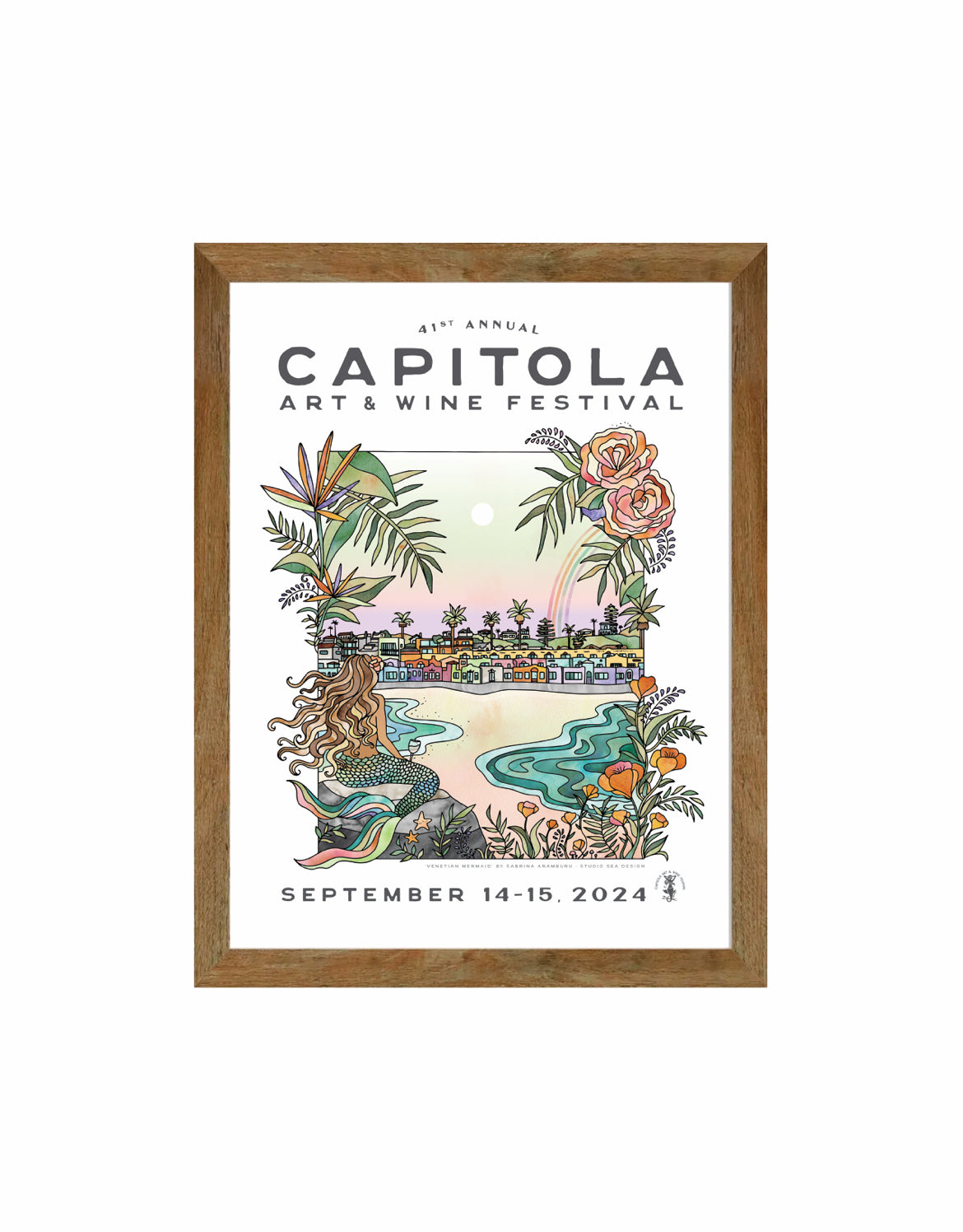 41st Annual 2024 Capitola Art and Wine Festival Poster by Studio Sea Design