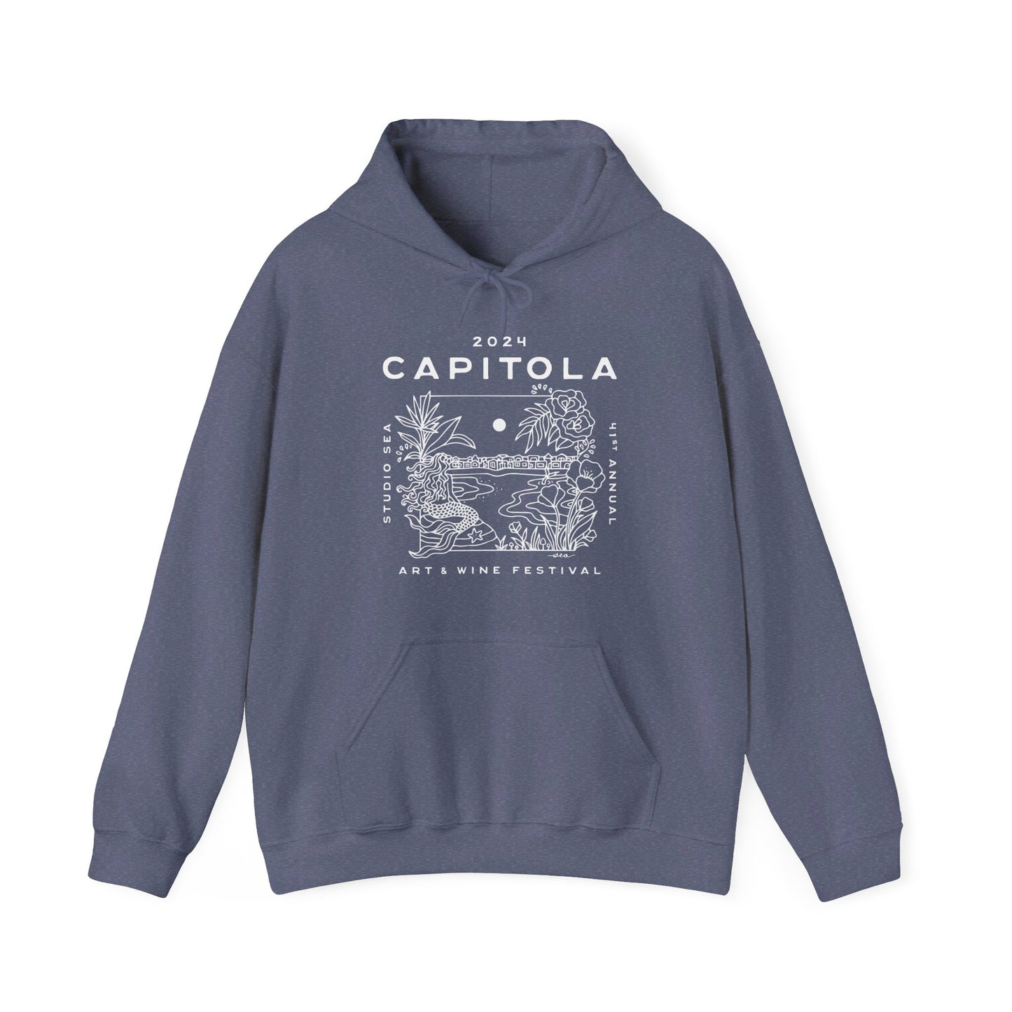 2024 Capitola Art and Wine Festival Poster Hoodie