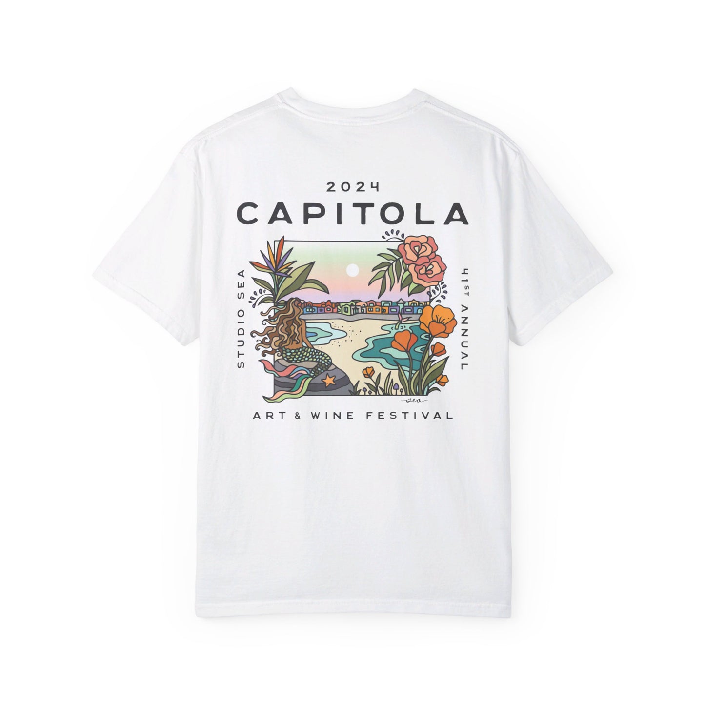 2024 Capitola Art and Wine Festival Poster Full Color Tee