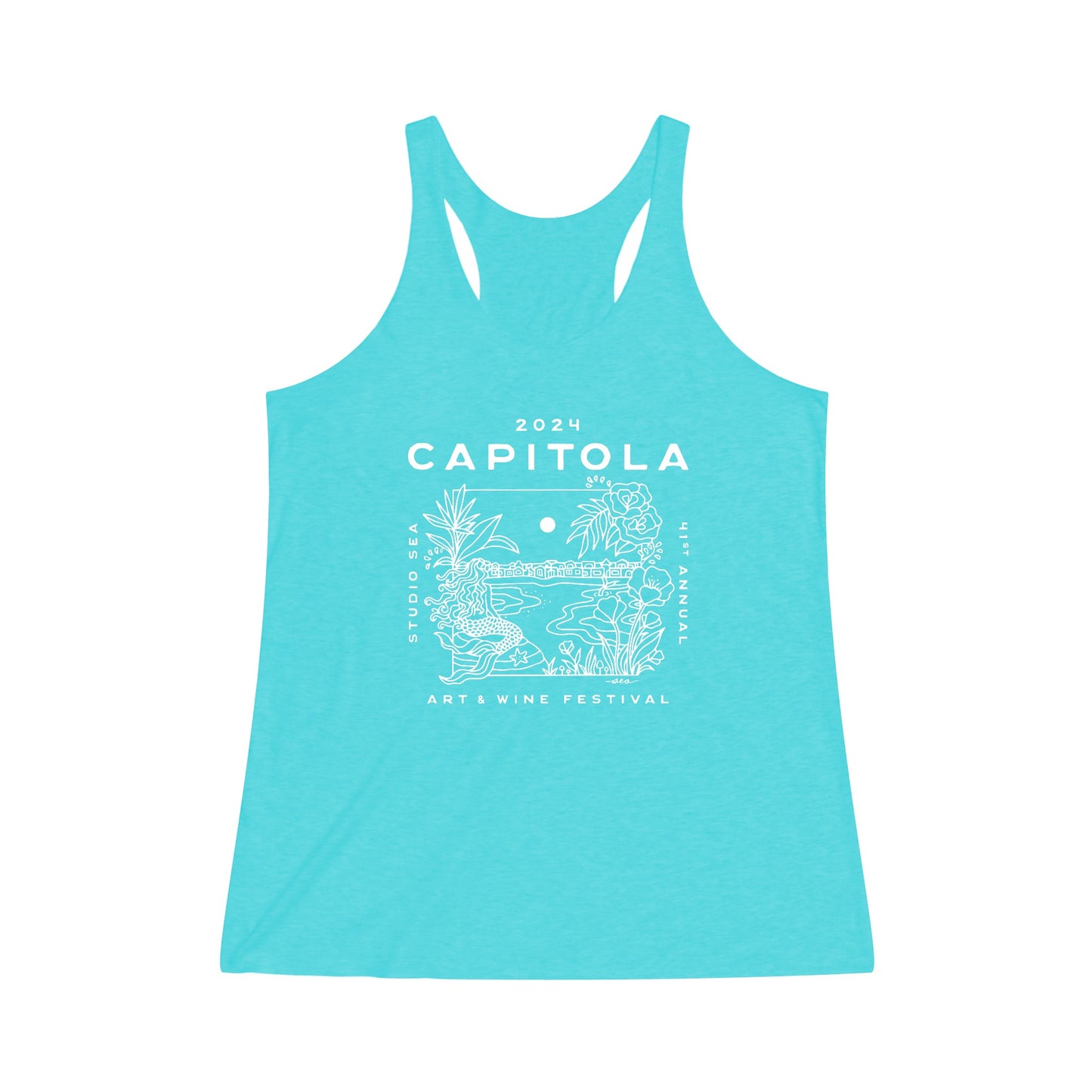 2024 Capitola Art and Wine Festival Women's Tri-Blend Racerback Tank