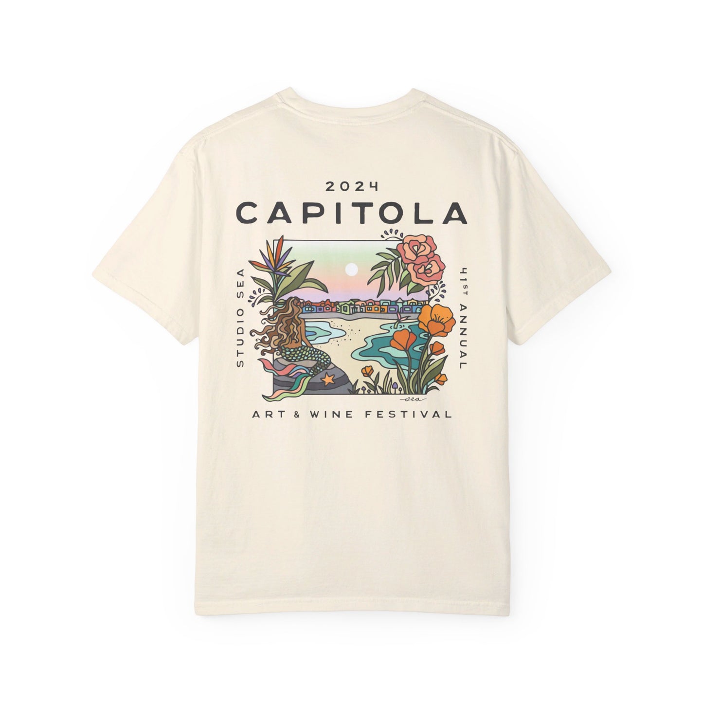 2024 Capitola Art and Wine Festival Poster Full Color Tee