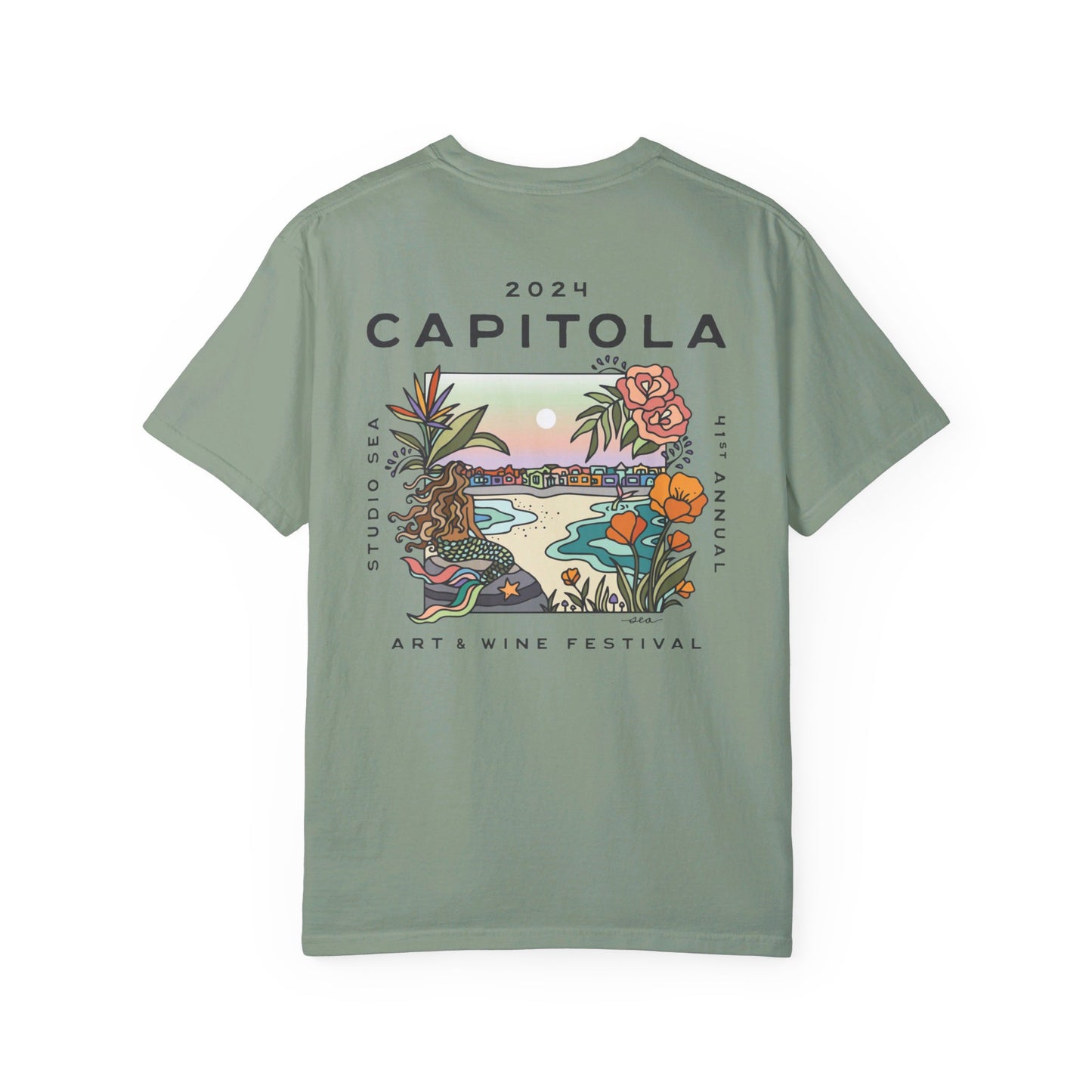 2024 Capitola Art and Wine Festival Poster Full Color Tee